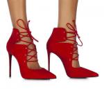 Botines de terciopelo rojo de Le Silla