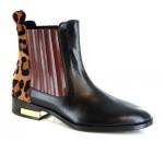 Botines negros y animal print de Pons Quintana