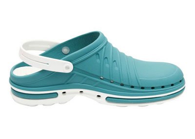 Zueco Unisex  CLOG verde y blanco de Wock